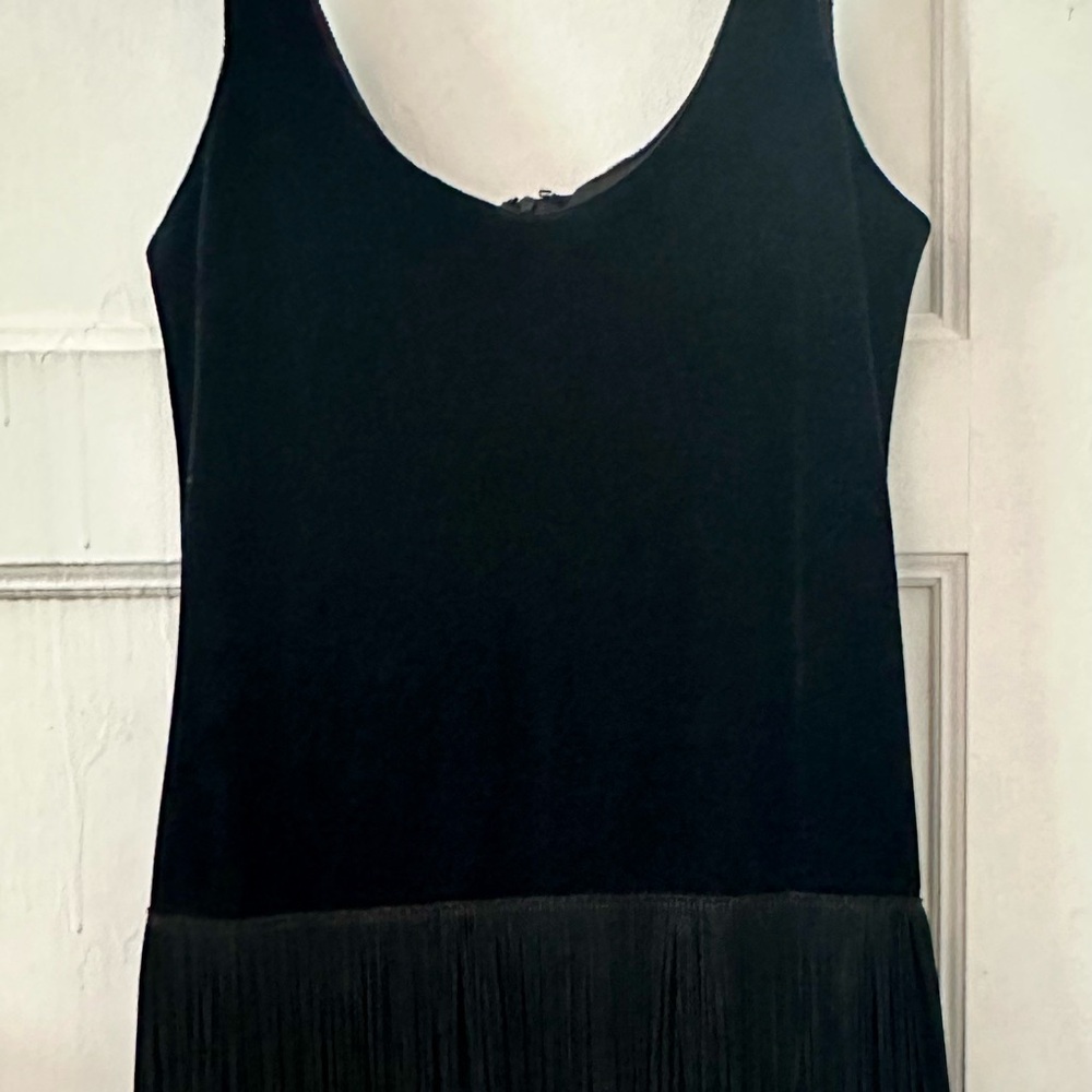 Vintage Black Velvet & Fringe Anne Hobbs for Cattiva!